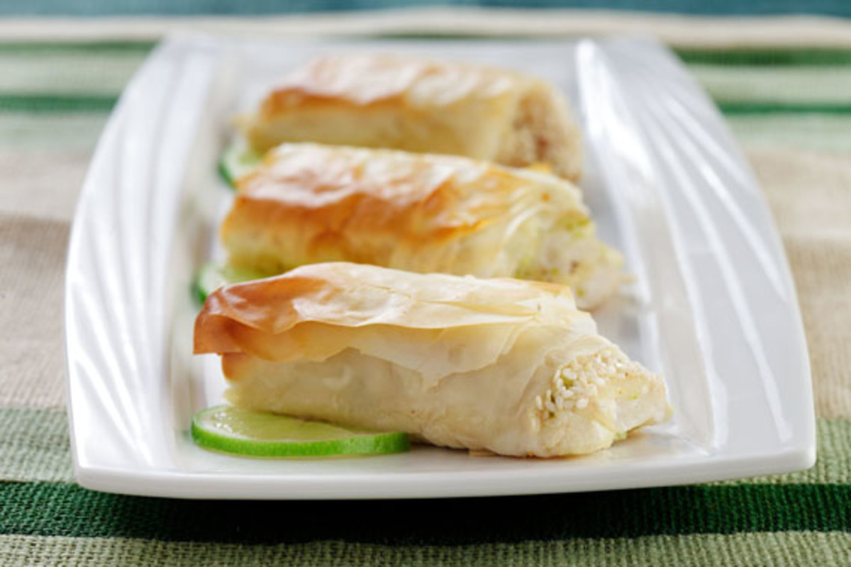 White Fish with Phyllo and Sesame