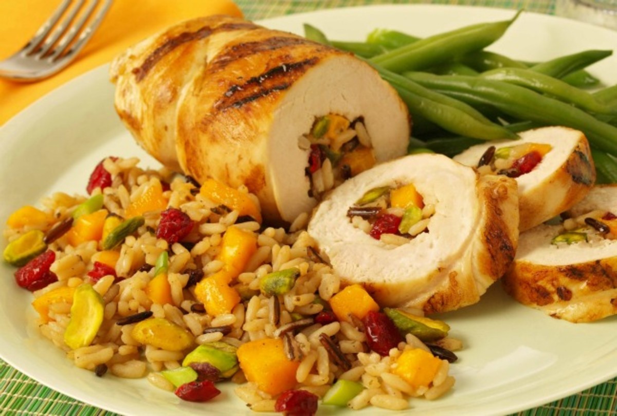 Chicken with Spiced Mango Rice