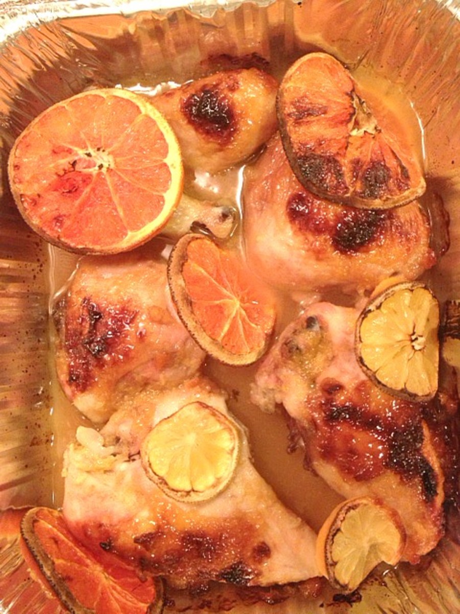 sweet and sticky citrus chicken