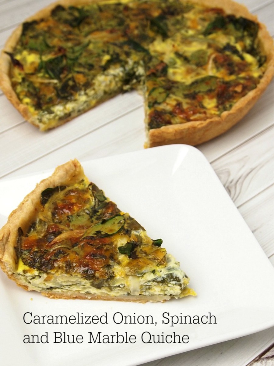 Caramelized-Onion-Spinach-Blue-Marble-Quiche