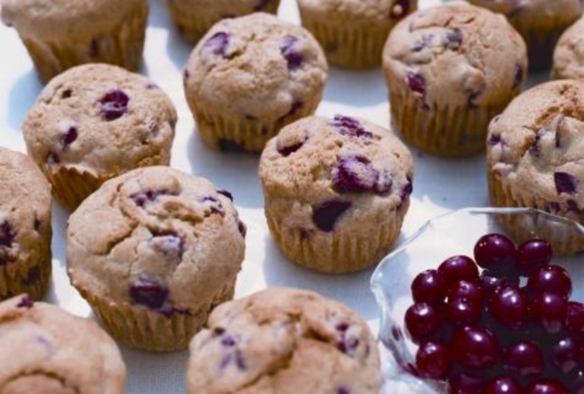 Dairy Free, low fat, Cranberry Pecan & Maple Muffins