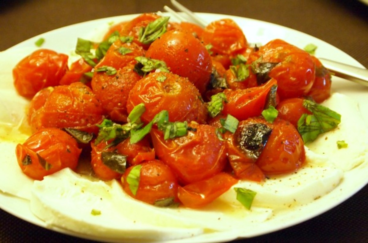 Roasted Cherry Tomato Caprese