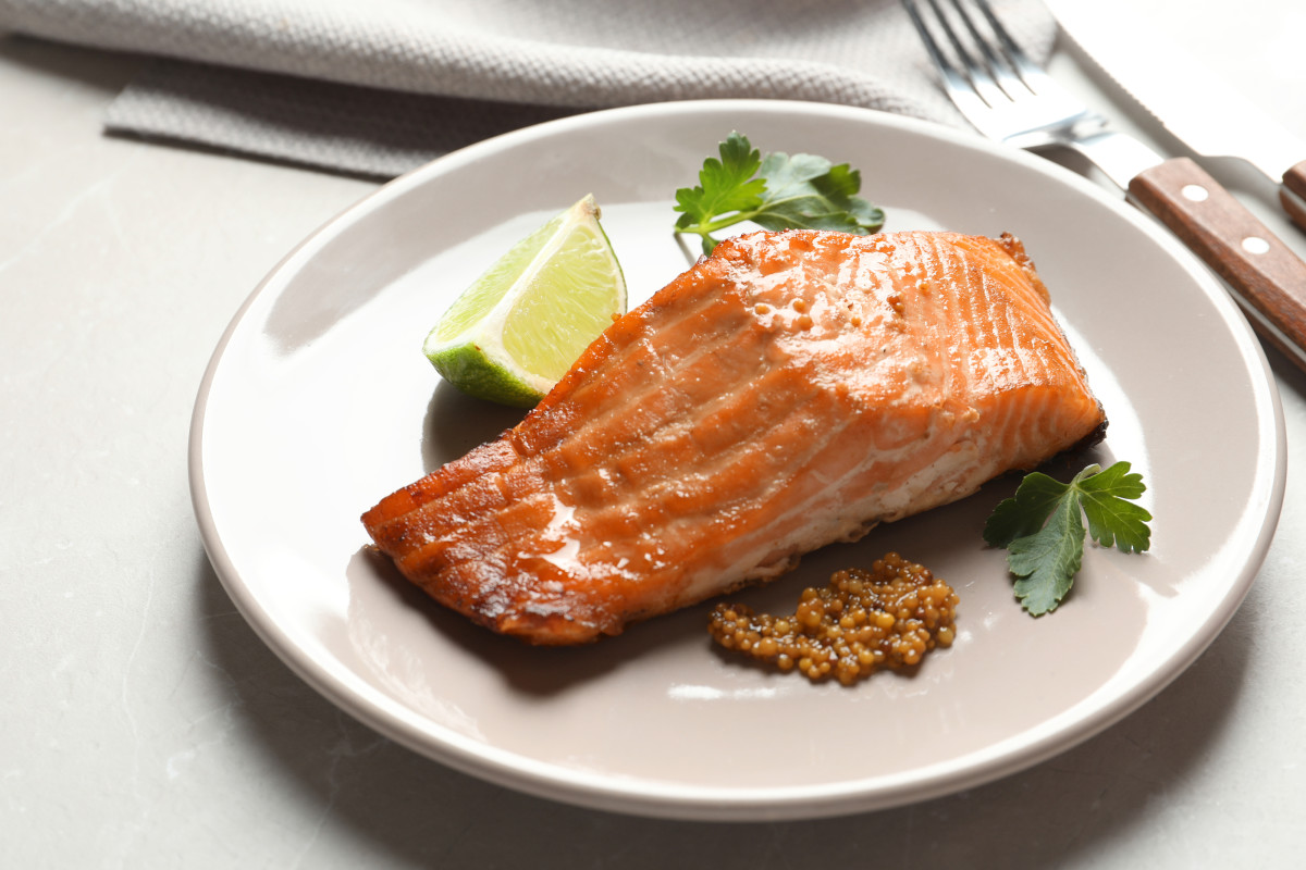 Mustard and Ginger Salmon - Jamie Geller
