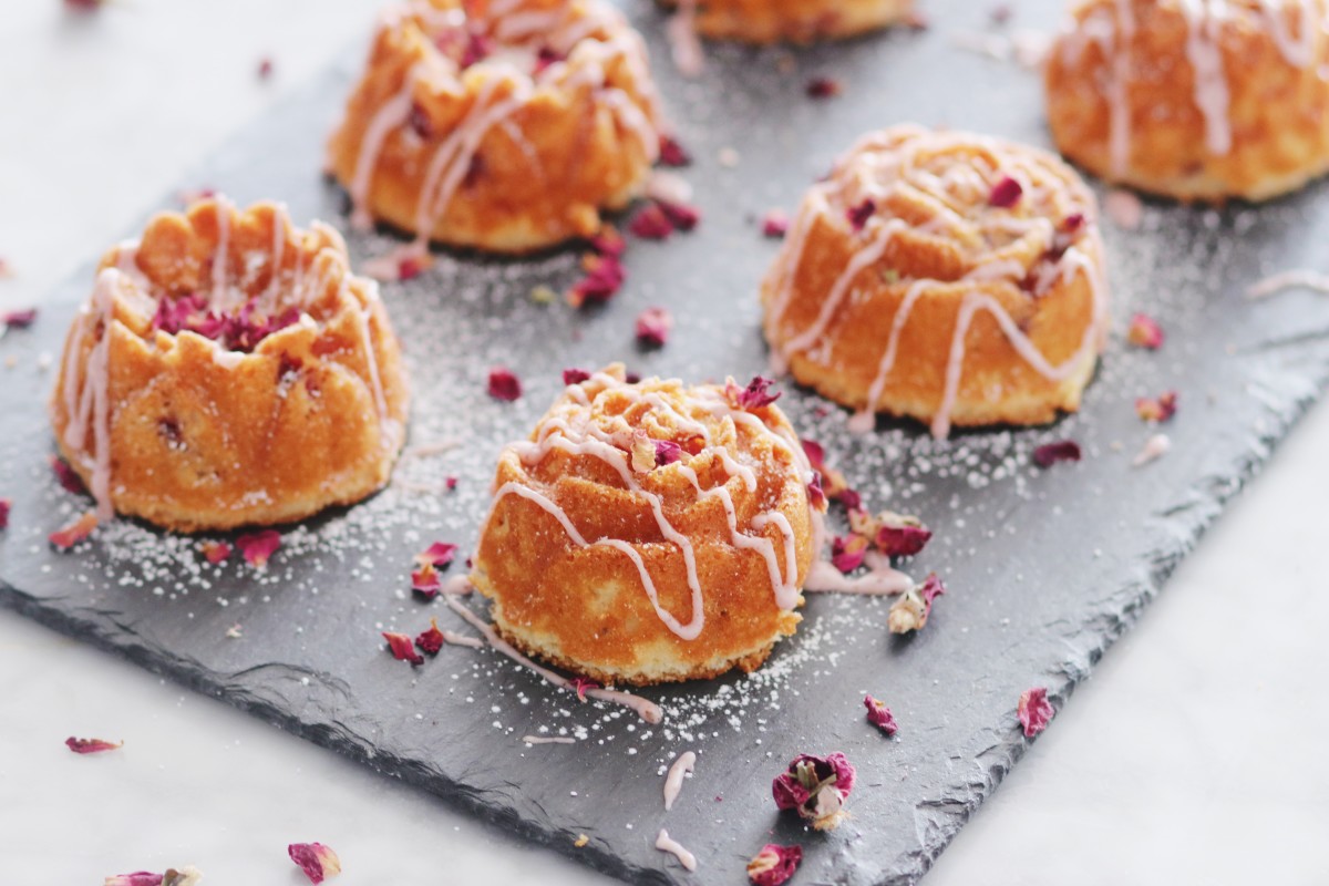 Mini Lemon Strawberry Bundt Cakes With A Sumac Glaze Jamie Geller