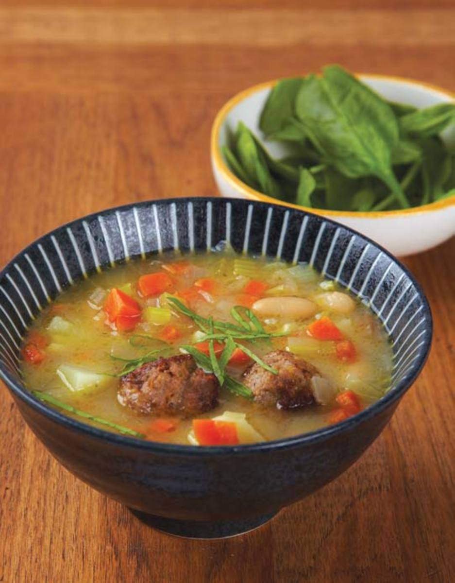 White Bean and Meatball Soup