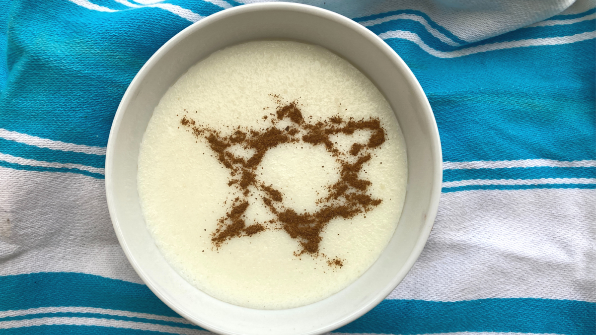 Beauty Queen of Jerusalem Satluch rice pudding with Jewish star
