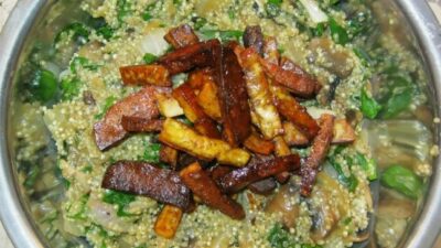 08.02.11 Quinoa Pilaf with Tofu Croutons