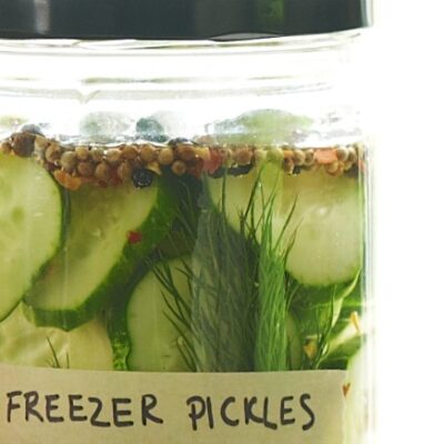 22- Sweet Freezer Pickles with Dill