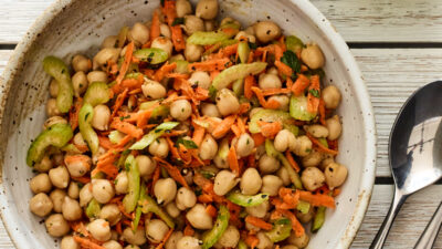 3 ingredient chickpea salad vertical