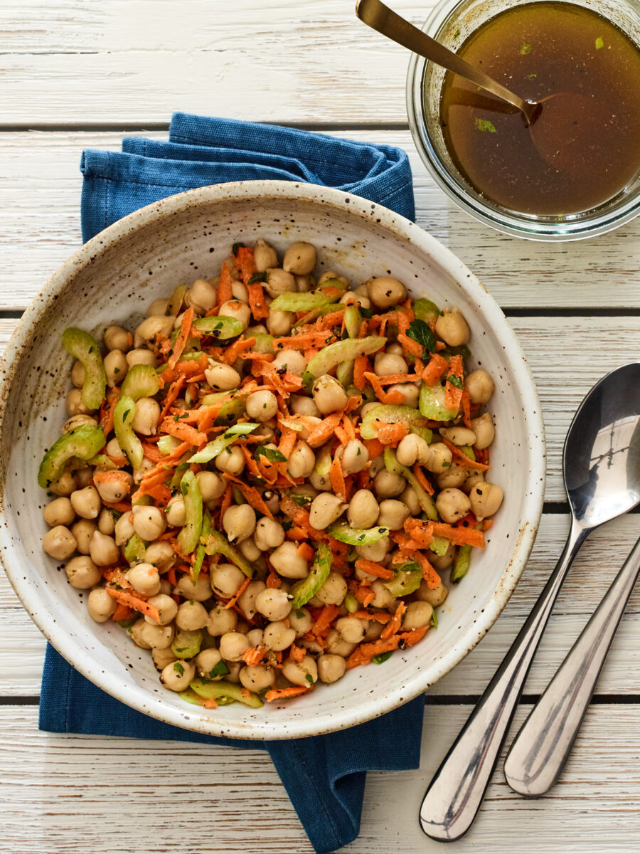 3 ingredient chickpea salad vertical