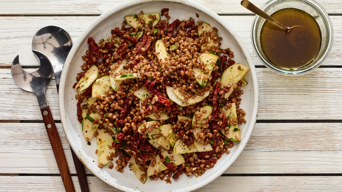 3 ingredient wheatberry salad