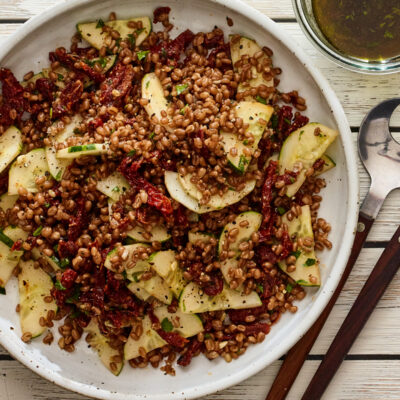3 ingredient wheatberry salad vertical
