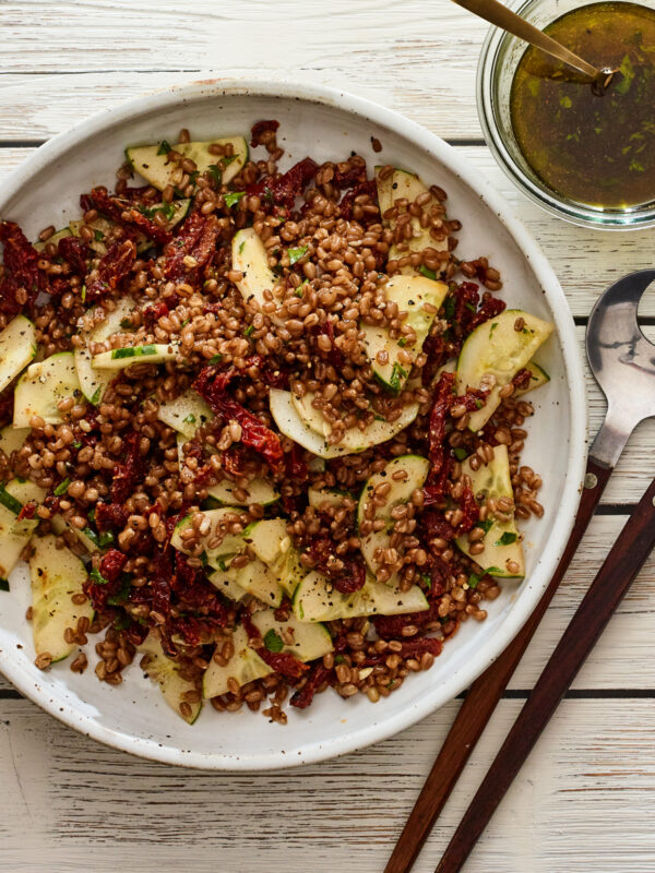 3 ingredient wheatberry salad vertical