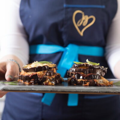 roasted eggplant stacks