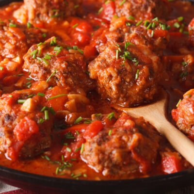 albondigas in spicey tomato sauce