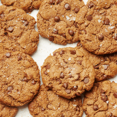 Almond Butter and Sea Salt Chocolate Chip Cookies