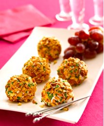 Almond Crusted Chevre and Grape &lsquo;Truffles&rsquo;