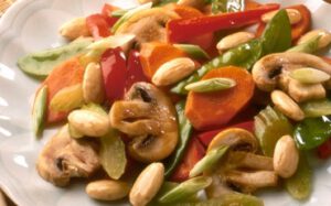 Almond jade stir fry