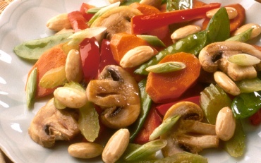 Almond jade stir fry