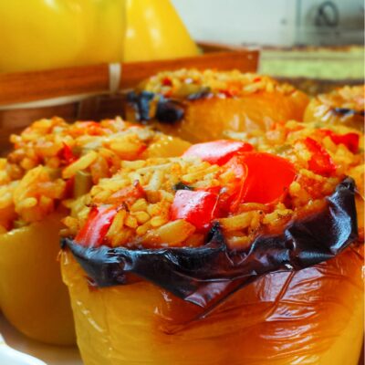 Almond Rice Stuffed Peppers