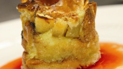 Apple and Honey Bread Pudding
