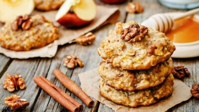 apple honey oat cookies