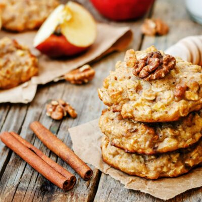 apple honey oat cookies