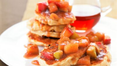 Apple Pancakes with Maple Apple Sauce
