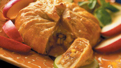 Apple Raisin Chutney-Filled Brie (Sev Paneer)