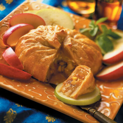 Apple Raisin Chutney-Filled Brie (Sev Paneer)