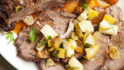 Apple raisin gremolata