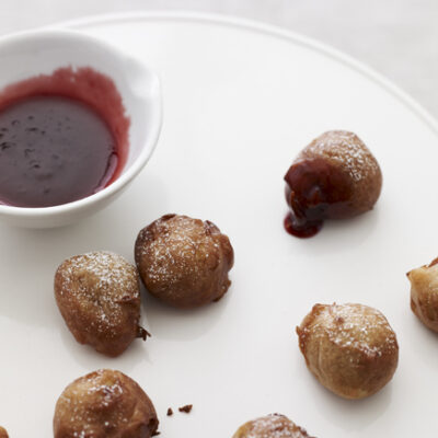 Apple Zeppole with Jelly Dipping Sauce