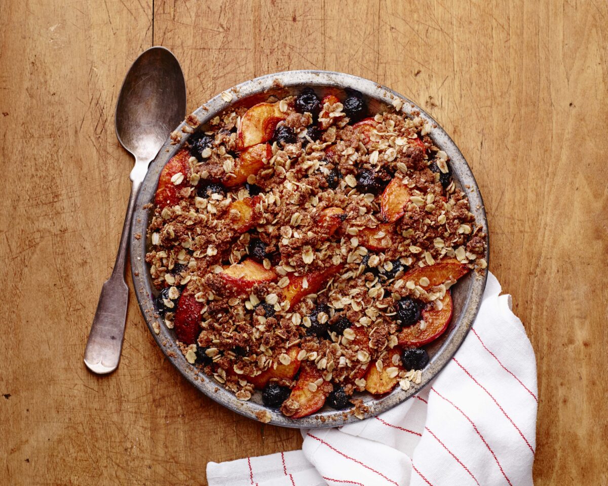 Apricot Cherry Crisp horizontal