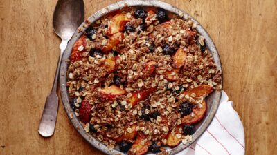 Apricot Cherry Crisp horizontal
