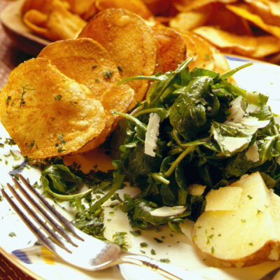 ARUGULA SALAD WITH CRISP IDAHO POTATOES
