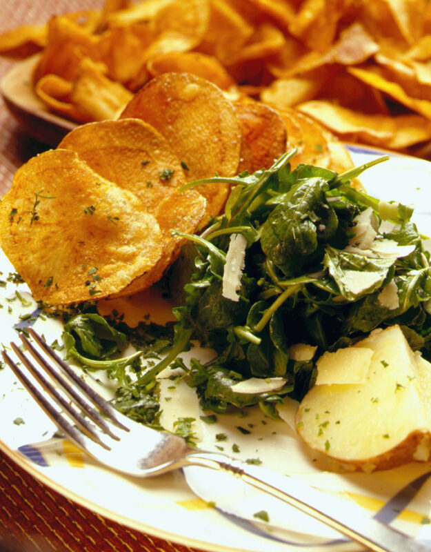 ARUGULA SALAD WITH CRISP IDAHO POTATOES