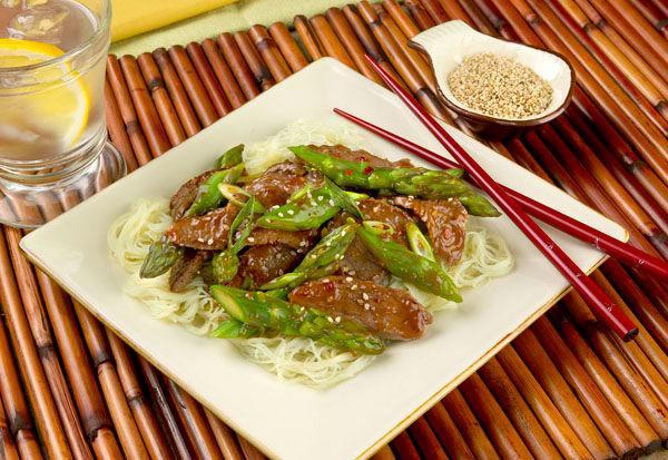 Asparagus and Lamb Stri Fry