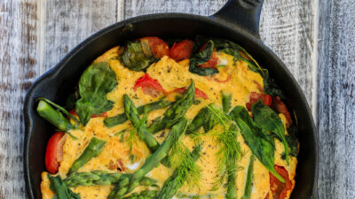 Asparagus and Sun Dried Tomato Fritata