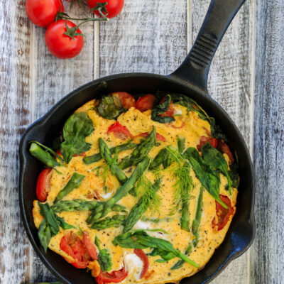 Asparagus and Sun Dried Tomato Fritata