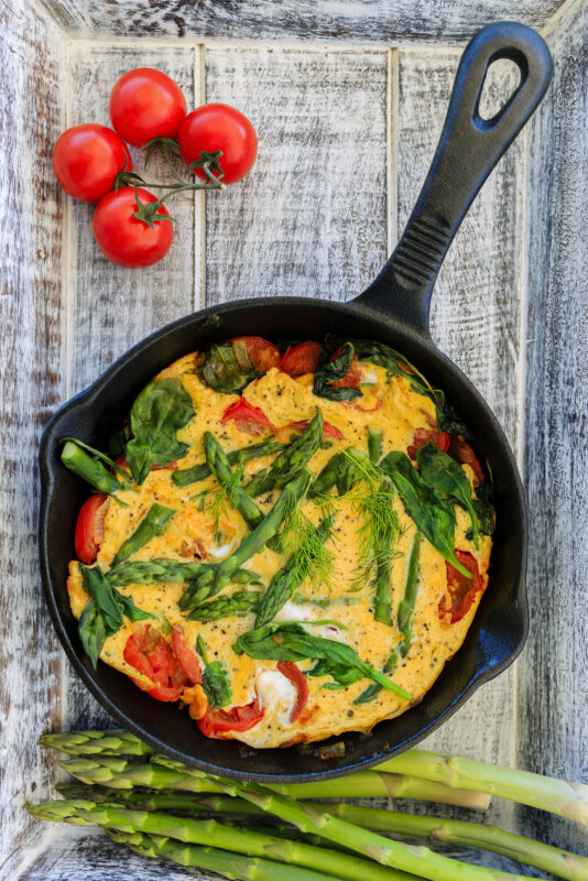 Asparagus and Sun Dried Tomato Fritata