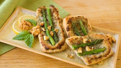 Asparagus and Walnut Puffs