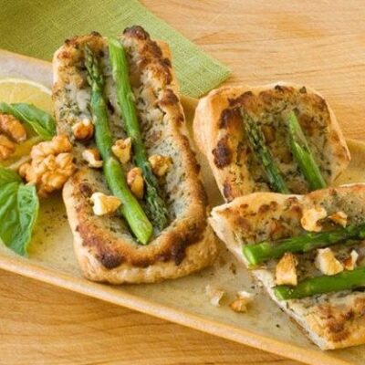 Asparagus and Walnut Puffs