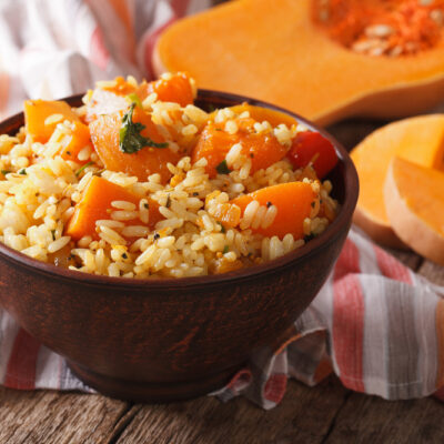 Autumn Rice Pilaf with Butternut Squash