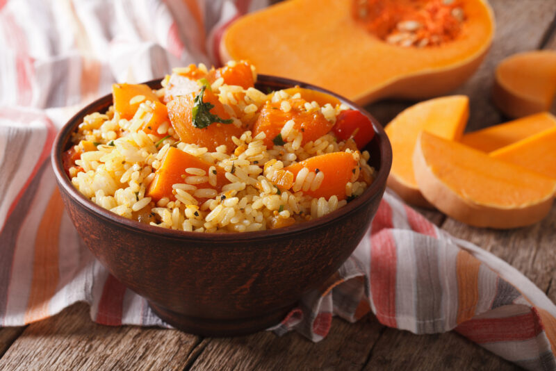 Autumn Rice Pilaf with Butternut Squash