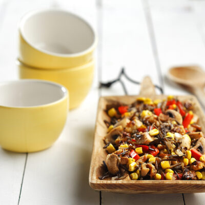 Autumn's Wild Rice Mushrooms Pilaf-Style