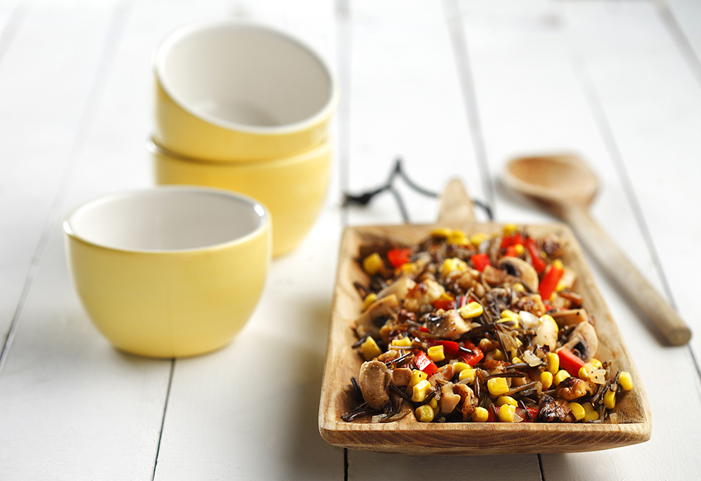Autumn's Wild Rice Mushrooms Pilaf-Style