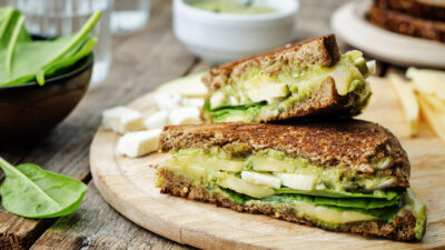 Avocado and White American Cheese Melt