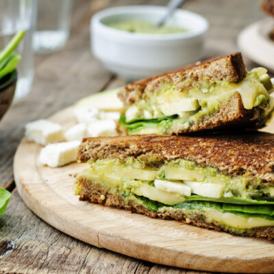 Avocado and White American Cheese Melt