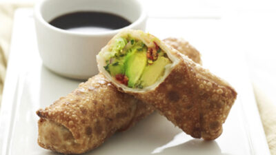 Avocado Egg Rolls with Spicy Dipping Sauce