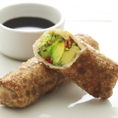 Avocado Egg Rolls with Spicy Dipping Sauce